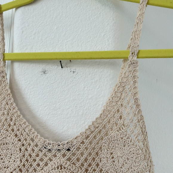 NWOT  ZARA Open Crochet strap tank top in Size Small - Picture 6 of 7